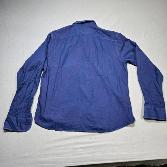 UNTUCKit Button Down Shirt Medium Blue Quagliano-Red Long Sleeve Cotton - Picture 3 of 9